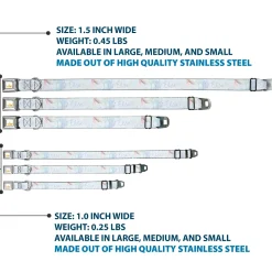 Disney Princess Crown Full Color Golds Seatbelt Buckle Collar - Frozen Elsa Snowflake Pose with Trees and Script Blues/Purples