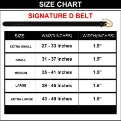 Disney Signature D Logo Gold Cast Buckle - 1.5 Inch Wide - Black PU Strap Belt