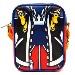 Disney Vegan Leather Cross Body Backpack for Men and Women with Adjustable Strap, Kingdom Hearts Sora Character Close Up, Multi Color