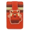 Disney Vegan Leather Wallet, ID Card Holder, Turning Red Red Panda Mei Pose Reds Ivory
