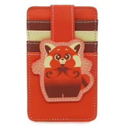 Disney Vegan Leather Wallet, ID Card Holder, Turning Red Red Panda Mei Pose Reds Ivory