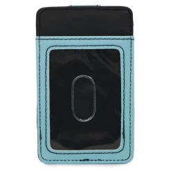 Disney Vegan Leather Wallet, ID Card Holder, Aladdin Bee Genie Pose Blue Black