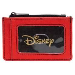 Disney Wallet, Wallet ID/Card Holder, Mickey Mouse Character Close Up Face, Yellow Red, Vegan Leather