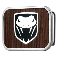 Dodge Viper Framed Marquetry Black Walnut Metal - Matte Rock Star Buckle