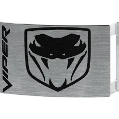 Dodge Viper Rock Star Buckle - Brushed Silver Black