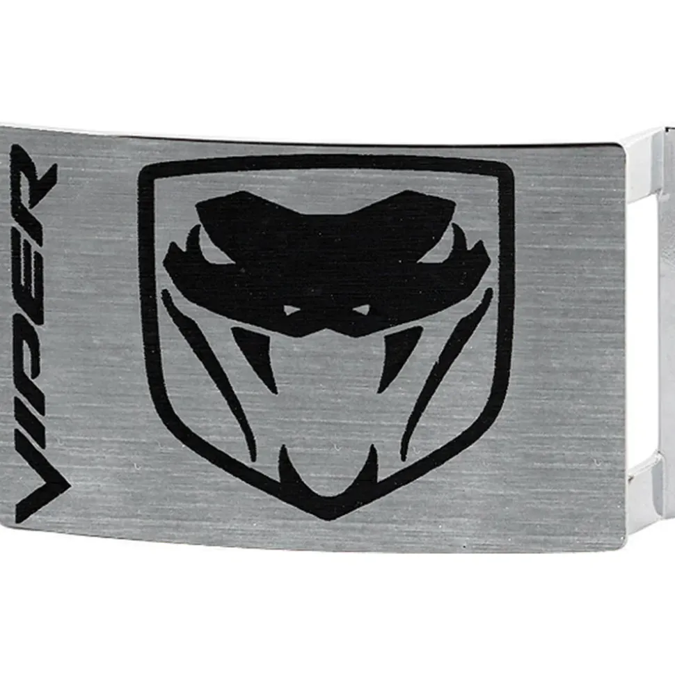 Dodge Viper Rock Star Buckle - Brushed Silver Black