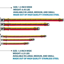 Dog Bone Black/Silver Seatbelt Buckle Collar - Venezuela Flag Continious Repeat