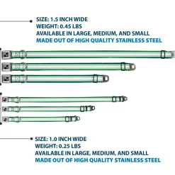 Dog Bone Black/Silver Seatbelt Buckle Collar - Stripes Navy/Neon Green/Silver/White