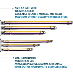 Dog Bone Black/Silver Seatbelt Buckle Collar - Flag Non-Binary Stripe