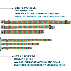 Dog Bone Black/Silver Seatbelt Buckle Collar - Scribble Zarape Fade Brown/Multi Color