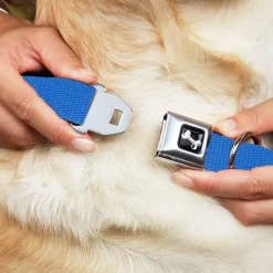Dog Bone Black/Silver Seatbelt Buckle Collar - Royal Nylon
