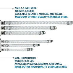 Dog Bone Black/Silver Seatbelt Buckle Collar - Volleyballs Stacked