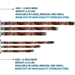 Dog Bone Black/Silver Seatbelt Buckle Collar - Vivid Grilled Steak