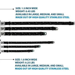 Dog Bone Black/Silver Seatbelt Buckle Collar - Marble Black/Charcoal Gray