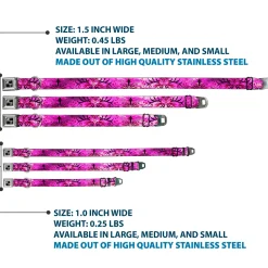 Dog Bone Seatbelt Buckle Collar - TJ-Fairy Pink Swirl