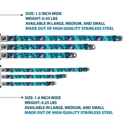 Dog Bone Seatbelt Buckle Collar - TJ-Blue Hair