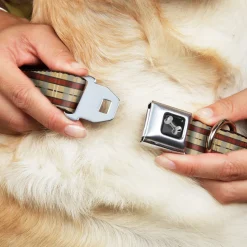 Dog Bone Seatbelt Buckle Collar - Americana Plaid