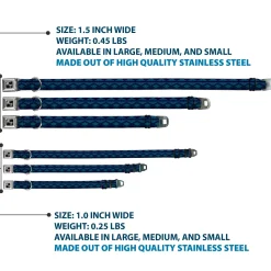 Dog Bone Seatbelt Buckle Collar - Aztec3 Blues