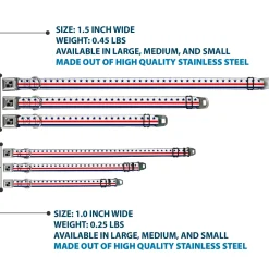 Dog Bone Seatbelt Buckle Collar - Americana Stars & Stripes7 White/Blue/Red