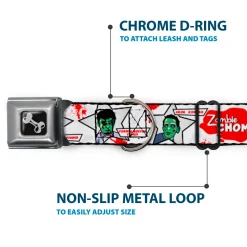 Dog Bone Seatbelt Buckle Collar - Zombie CHOMP!