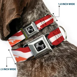 Dog Bone Seatbelt Buckle Collar - Bacon CLOSE-UP