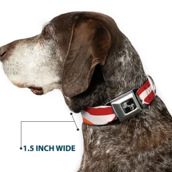Dog Bone Seatbelt Buckle Collar - Bacon CLOSE-UP