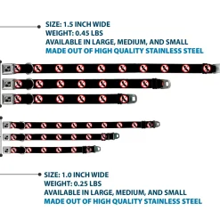 Dog Bone Seatbelt Buckle Collar - Anti-California Logo Black/Red/White