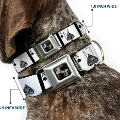 Dog Bone Seatbelt Buckle Collar - Ace of Spades