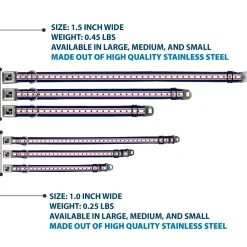 Dog Bone Seatbelt Buckle Collar - Americana Stars & Stripes 6 Blue/White/Red