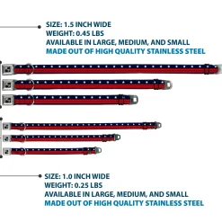 Dog Bone Seatbelt Buckle Collar - Americana Stars & Stripes4 Blue/White/Red