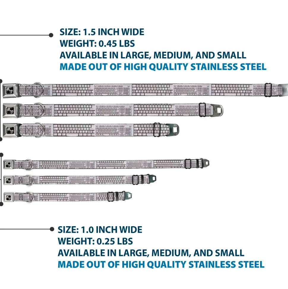 Dog Bone Seatbelt Buckle Collar - BD Keyboard