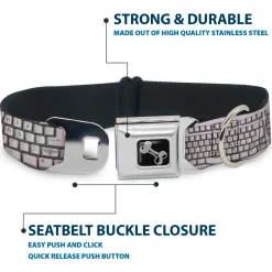 Dog Bone Seatbelt Buckle Collar - BD Keyboard