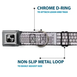 Dog Bone Seatbelt Buckle Collar - BD Keyboard