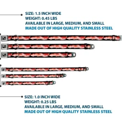 Dog Bone Seatbelt Buckle Collar - Bacon