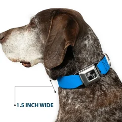 Dog Bone Seatbelt Buckle Collar - Baby Blue