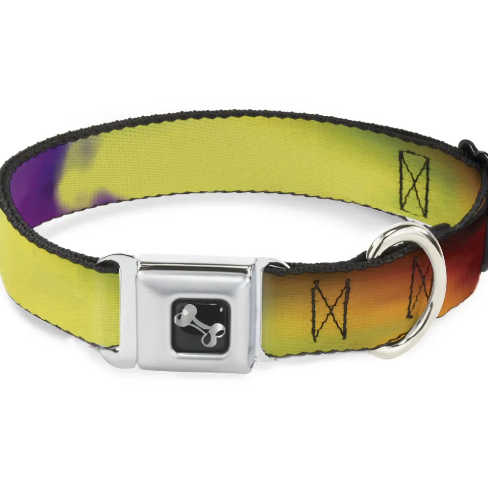 Dog Bone Seatbelt Buckle Collar - BD Psychedelic