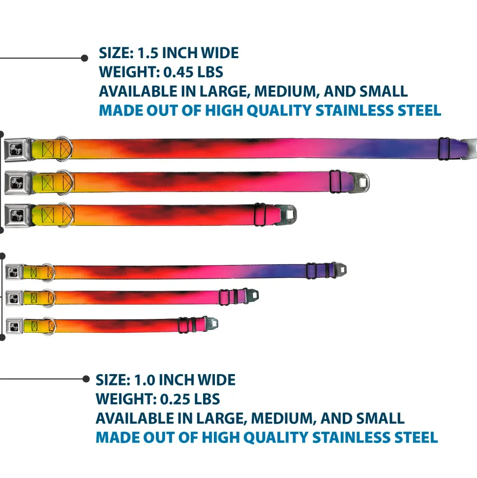 Dog Bone Seatbelt Buckle Collar - BD Psychedelic