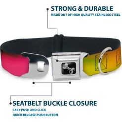 Dog Bone Seatbelt Buckle Collar - BD Psychedelic