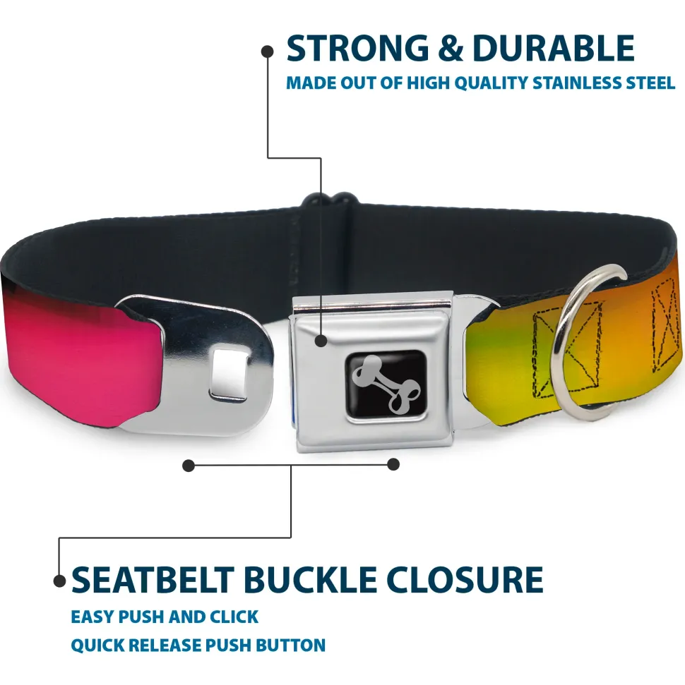 Dog Bone Seatbelt Buckle Collar - BD Psychedelic