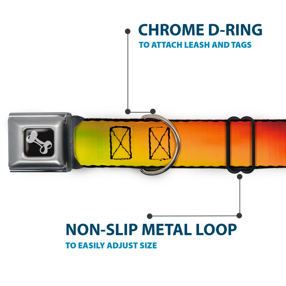 Dog Bone Seatbelt Buckle Collar - BD Psychedelic
