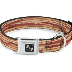 Dog Bone Seatbelt Buckle Collar - Bacon Stacked
