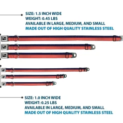 Dog Bone Seatbelt Buckle Collar - American Flag Stripe