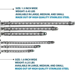 Dog Bone Seatbelt Buckle Collar - BD Monogram2 White/Black