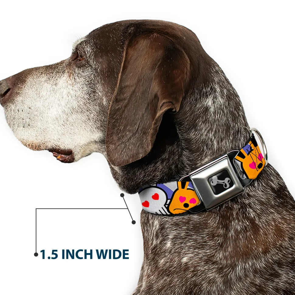 Dog Bone Seatbelt Buckle Collar - BD Cartoon CLOSE-UP