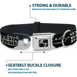 Dog Bone Seatbelt Buckle Collar - Americana One Hundred Dollar Bill Elements Black/Gray