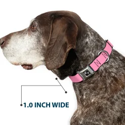 Dog Bone Seatbelt Buckle Collar - Baby Pink