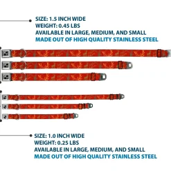 Dog Bone Seatbelt Buckle Collar - Antlers Brown/Turquoise/Gold