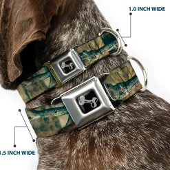 Dog Bone Seatbelt Buckle Collar - Mossy Oak Break-Up Infinity