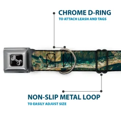 Dog Bone Seatbelt Buckle Collar - Mossy Oak Break-Up Infinity