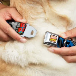 Dog Collar AVA - MARVEL COMICS LOGO FULL COLOR - CLASSIC BLACK PANTHER ACTION POSES/STACKED COMICS